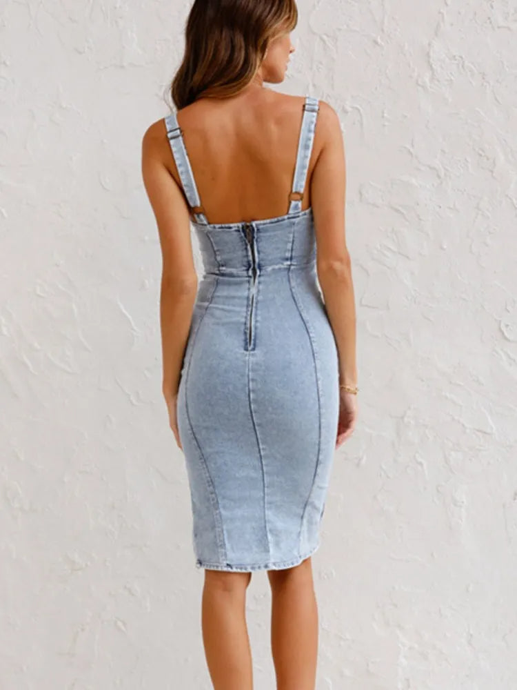 Keziah - Denim dress with adjustable straps