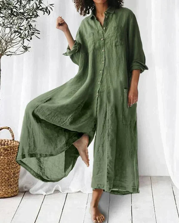 Lenora - Super stylish linen jumpsuit for ladies