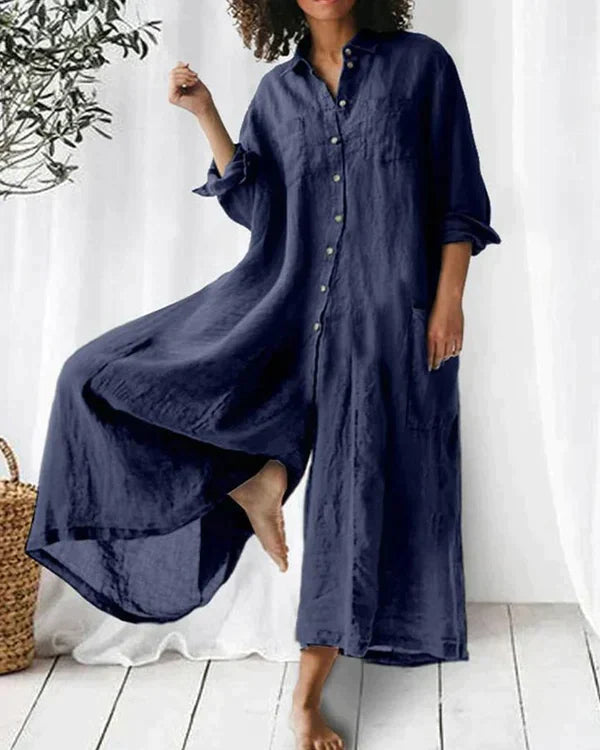 Lenora - Super stylish linen jumpsuit for ladies