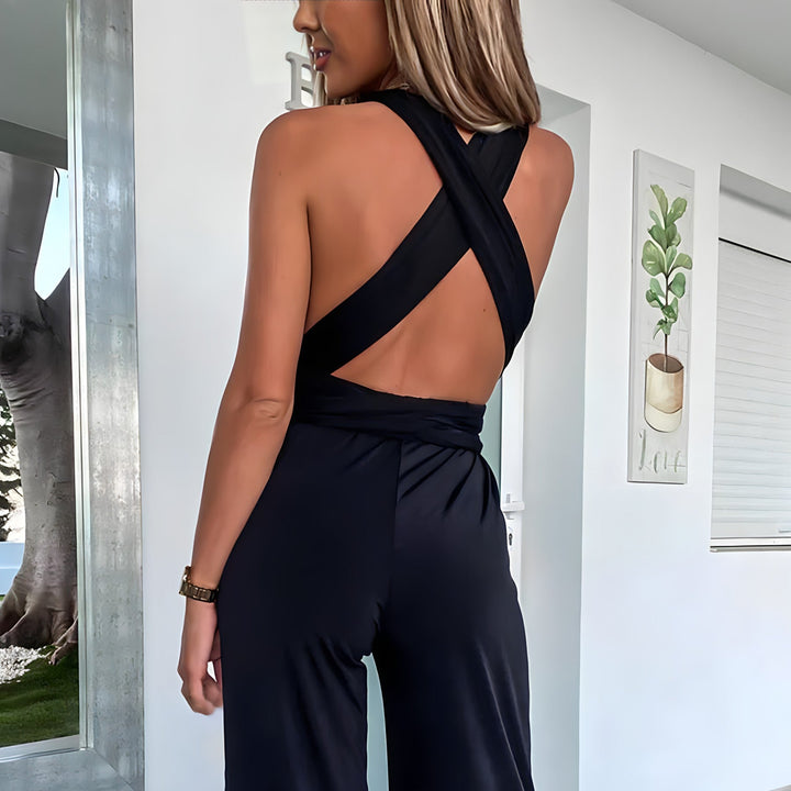 Blake - Summer jumpsuit with wide leg pants