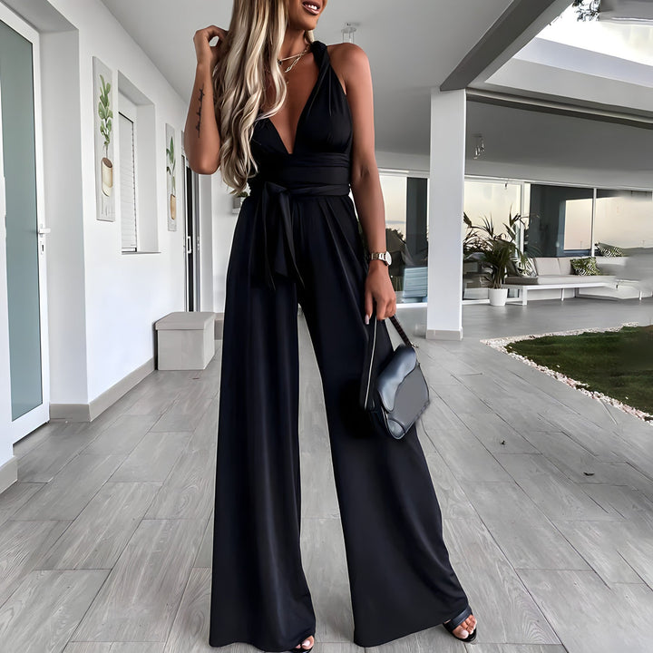 Blake - Summer jumpsuit with wide leg pants