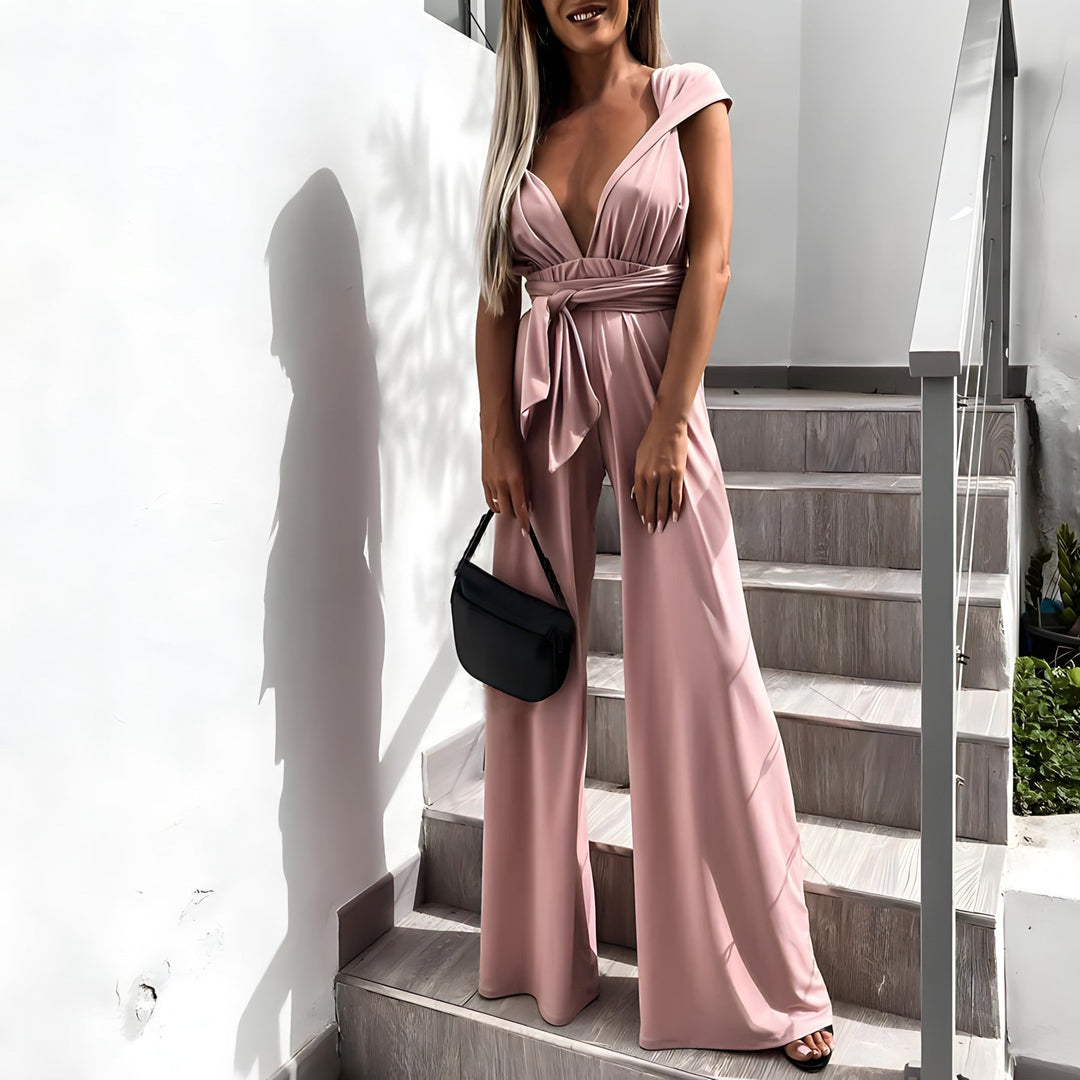 Blake - Summer jumpsuit with wide leg pants