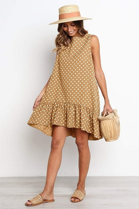 Natalia Dress | Effortlessly Stylish: Embrace comfort with our Casual Polka Dot Dress