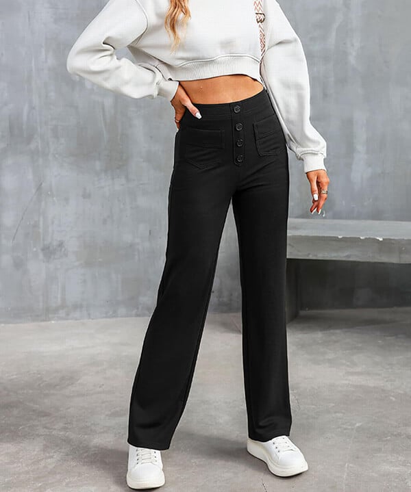 Frankie - High-waisted elastic leisure pants