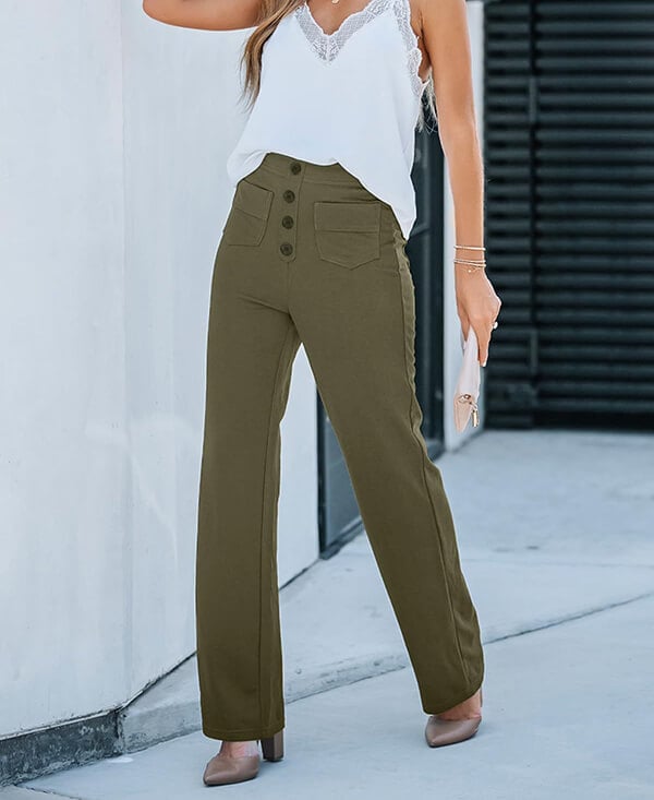 Frankie - High-waisted elastic leisure pants